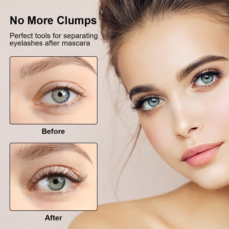 URAQT Eyelash Comb, Eyelash Separator Eyebrow Brush, Metal Teeth Eye