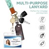 Teskyer ID Card Holder with Lanyard Lanyard Retractable Waterproof Plastic