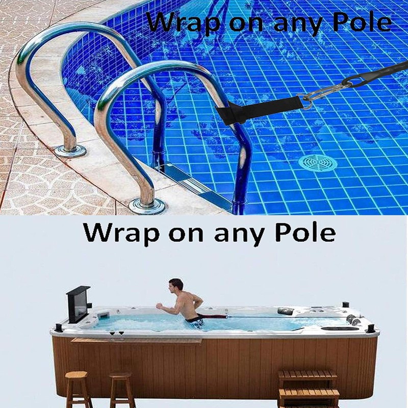Premium Stationary Swim Bungee Training Belt/Swim Sports Resistance Leash/Swim Exerciser