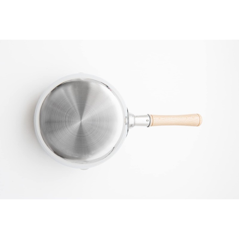 3-Layer Clad Snow Flat Pot, Large, 7.1 inches (18 cm)