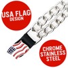 Milwaukee Leather American Flag Medallion Vest Extender - Double Chrome