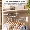 Pull-Out Trouser Rack for Closet Storage – Telescopic Stainless Steel