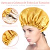 Gorro de Seda para Dormir Ajustable 3 Piezas, Gorro para