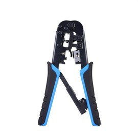 Cable Matters Modular RJ45 Crimp Tool (crimpadora Ethernet) con cortador de alambre y pelador integrado, paquete de 10 conectores Cat6 RJ45 incluidos