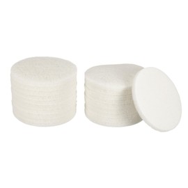 sourcing map 20pcs Scrubber Scouring Pads 450 Grits 5 Inch Drill Power Brush Hoop and Loop Surface Conditioning Disc Drill Scuffing Disc Scrub Pads for Home Kitchen Cleaning, White