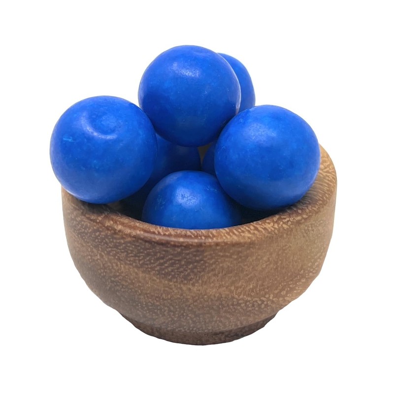 YANKEETRADERS Bright Blue Fruit Flavored Gumballs 1", 2 Pounds Bulk