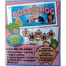 2 Bags of Boss Hog 210 Tickets Bingo Pull Tab Event Game, All Tickets Playable