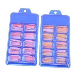 FOMIYES Full Cover False Nails Fake Nails for Salon Weddings Parties and Everyday Wear Includes Jelly Mix Tips