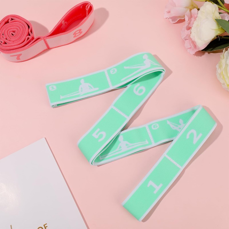 Zuimei 2Pcs Stretching Bands Gymnastics Stretch Band Yoga Straps with