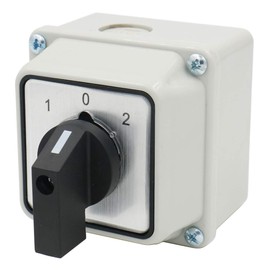 Baomain Universal Rotary Changeover Switch SZW26-20/D202.2D with Master Switch Exterior Box 660V 20A 3 Position 2 Phase