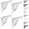 Shelf Brackets 8 Inch 4PCS Heavy Duty White Wall Bracket