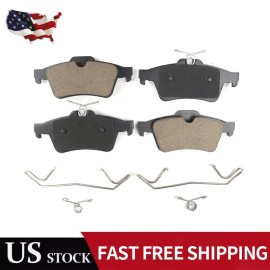 H HENZIKON HIGH-PERFORMANCE Fits Chevy Jaguar Ford Mazda Saab Saturn Volvo Pontiac Rear Ceramic Brake Pads