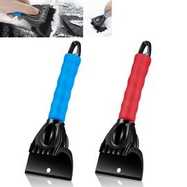 ItsyFox Ice Scraper for Car Windscreen 2 Pcs Windscreen Ice Scraper with Soft Grip No Scratches Windshield Scraper Winter Snow Removal Frost Ice Scraper for Car SUV Truck Windscreen and Windows
