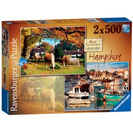 Ravensburger Picturesque Landscapes No.6 Hampshire - Lymington & Swan Green 2x 500 Piece Jigsaw Puzzles for Adults & for Kids Age 10 and Up