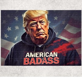 Handmade Trump American 120 Piece Custom Handmade Jigsaw Puzzle