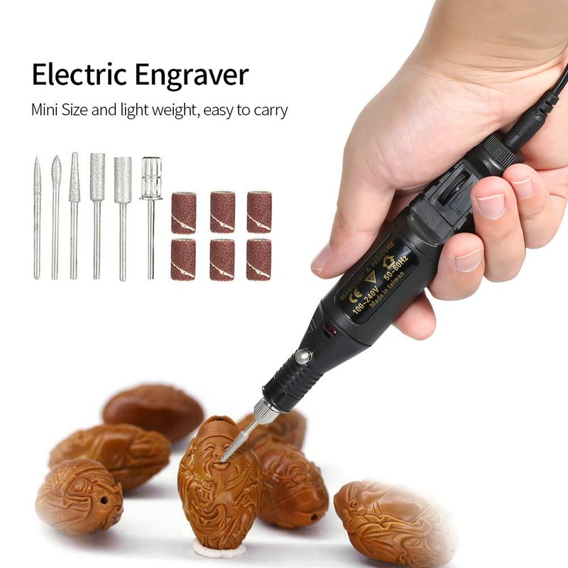 14pcs 100V-240V Mini Electric Grinder Drill Variable Speed Rotary Engraving