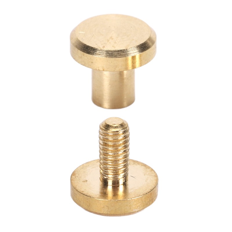 50Pcs Decorative Rivets 50Pcs Slot Flat Head Screws Brass Screw