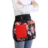 Waterproof Server Apron for Women with 7 Pockets,Quickly Put on