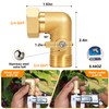 SIGURANTA Garden Hose Angle Valve 90 Degree Brass Extender Solid