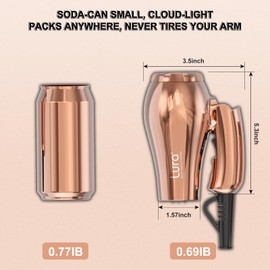 LURA Mini Portable Travel Hair Dryer:Dual Voltage Small Lightweight Blow Dryer with EU Plug,1200W Compact Hairdryer with Folding Handle,with Concentrator&Diffuser Attachment,for Women and Men