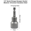 Cjueiom 2pcs 1/4" Quick-Change Hexagon Socket, 17mm Metric Nut Drivers