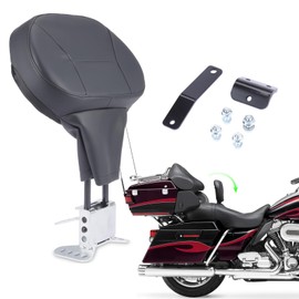 Adjustable Plug in Rider Driver Backrest 2 Up Seat For Harley Touring CVO Road King Electra Glide Road Glide Street Glide 2009-2023