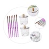 FOMIYES Nail Painting Brush Set with Lid 10pcs 3D Floral