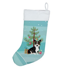 Caroline's Treasures Pembroke Welsh Corgi Tricolor Black-Headed #1 StockingStocking Merry Christmas Tree Cat Stocking