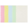 A6 Coloured Ruled Notepaper for Filofax - 6 Punched Holes