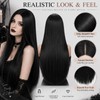 Halloween Long Black Straight Wig for Women - Halloween Fancy