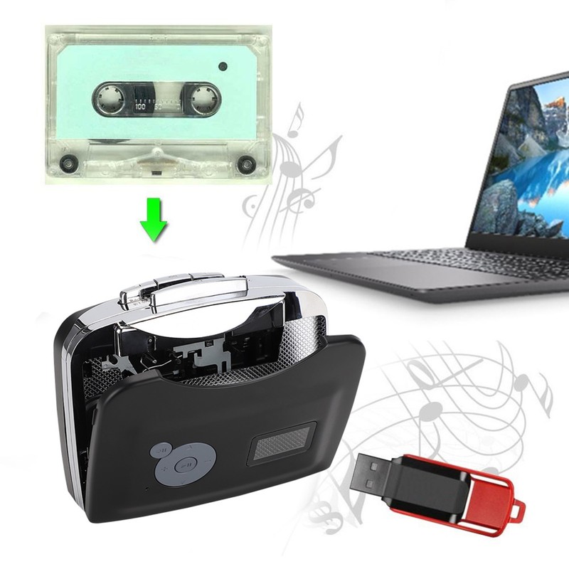 USB Cassette Signal Converter Tape to MP3 Recordings Music Converter