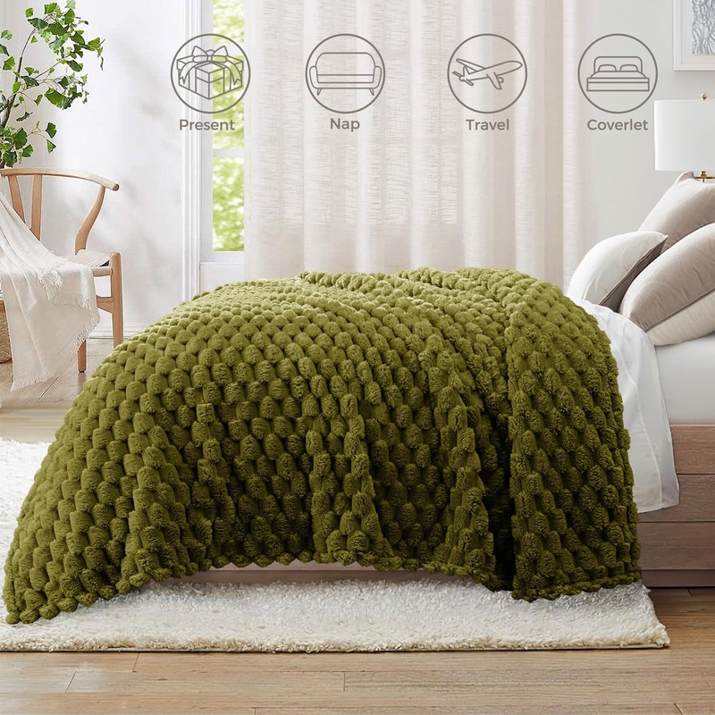 Whale Flotilla Double Size Blanket for Bed with Expanded 3D-Jacquard