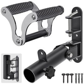 Kipika Wall Mount Landmine Attachment and V Bar Row Landmine Handle Set for Olympic Barbell Bars - Versatile and Space Saving Strength Training Equipment for Home Gym