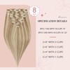 YILITE Clip-In Real Hair Extensions 45 cm 100% Real Hair
