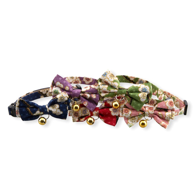 Hanami Bow Tie Cat Collar (Pastel Pink)