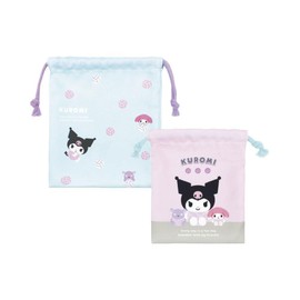 Tees Factory SR-5530506KU Sanrio Characters 2-Piece Drawstring Set, Ballet/Chromi, Large: 7.9 x 6.7 inches (200 x 170 mm), Small: 6.7 x 5.5 inches (170 x 140 mm)