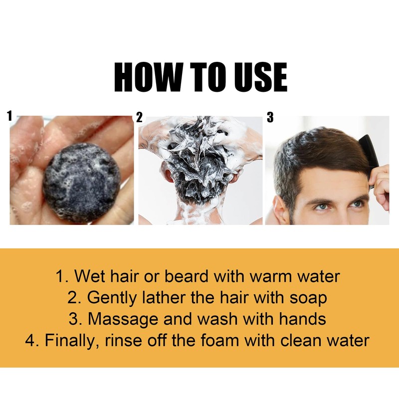 Jxectxg Jxectxg shampoo for men, Reverse Shampoo Bar Reverse,Grey Hair