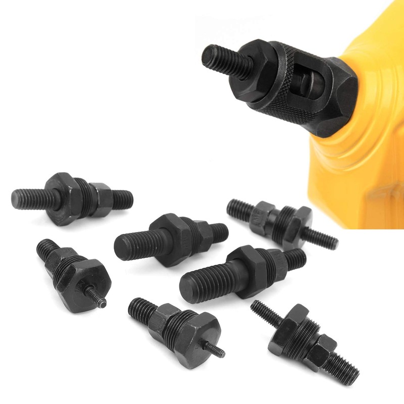 14Pcs Rivet Nut Gun Head Metric M3/M4/M5/M6/M8//Rivet Nut Gun Mandrel