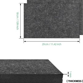 HXJDAM 16 pcs Felt Sheets, 29 cm x 18 cm Dark Grey Felt Fabric, Non-Woven Fabric for DIY Sewing, Crafts, and School Projects (7.2" X 11.6")