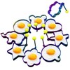 Slomg Rainbow Set Fried Egg Rings Molds Non Stick for