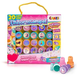 Craze Stamp Case 26 Stamps for Children Unicorn Motifs Stamp Set Including