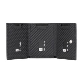 - Solo Pelle® Slim Wallet with Coin Compartment [12 Cards] Riga [RFID Protection] Card Wallet with Coin Compartment [Leather] Smart Wallet for Men and Women, Carbon embossing.