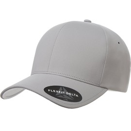 Flexfit Mens Delta Seamless Cap Hat, Silver, Small-Medium US