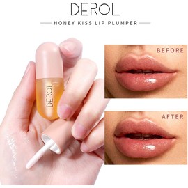 Derool Lip Plumper 0.2 fl oz (5.5 ml), Genuine Product, Fluffy Lips, Moisturizing, Transparent, Lip Gloss, Popular, Lip Care, Lip Serum, CSC