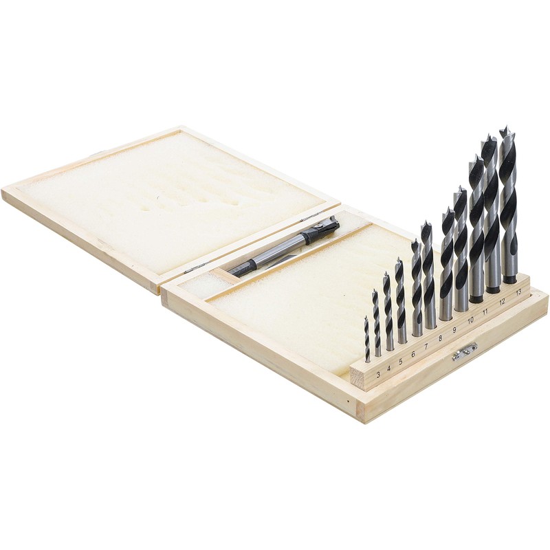 BGS and Centre Bit Wood Drill Bit Set, 13 Piece,