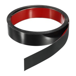 HARFINGTON 16.4ft x 1.18" Wall Trim Peel and Stick Molding Trim Frame, Self Adhesive Stainless Steel Mirror Finish Metal Strip for Wall Ceiling Floor Cabinet Tile Edge, Black