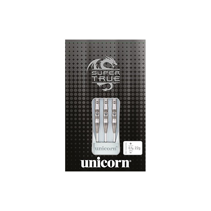 Unicorn Unisex Super True 90% Tungsten Darts, Silver, 20G UK