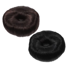 Healeved 2pcs Donut Wig Hair Bun Makers Adjustable Hair Doughnut Shaper for Women for Chignon Styles for Ponytails and Updos