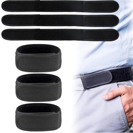 PJHAJH 6 Pcs No Buckle Belts, Velcro Belt Straps For Men, Adjustable Buckless Belt