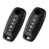 WORCAS 2 Pcs Key Fob Case Carbon Fiber Pattern Silicone